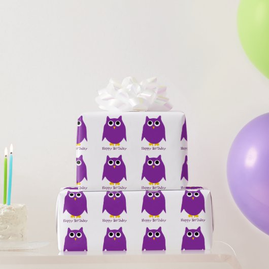 Uil ontwerp verjaardagscadeau cadeaupapier (Feestgeschenken)