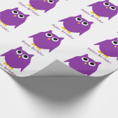 Uil ontwerp verjaardagscadeau cadeaupapier (Hoek)