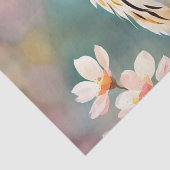 Uil op appelbloesems tissuepapier (Detail)