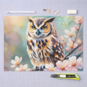 Uil op appelbloesems tissuepapier (Craft)