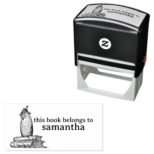 Uil op boeken Dit boek behoort tot Zelfinktende Stempel (In situ)