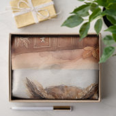 Uil op boeken Herfst Waterverf Tissuepapier (Geschenk)