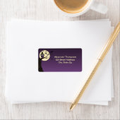 Uil op boomtak Halloween Adreslabel Etiket (Insitu)