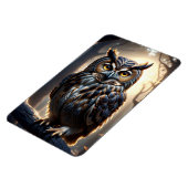 Uil op boomtak in bos magneet (Linkerzijde)