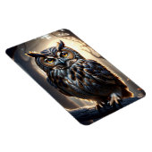 Uil op boomtak in bos magneet (Rechterzijde)