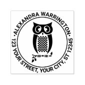 Uil op Branch Naam Retouradres Zelfinktende Stempel (Design)