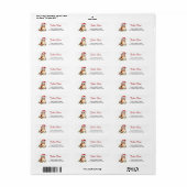 Uil op Hulsttak Kerst Retouradres Label (Full Sheet)