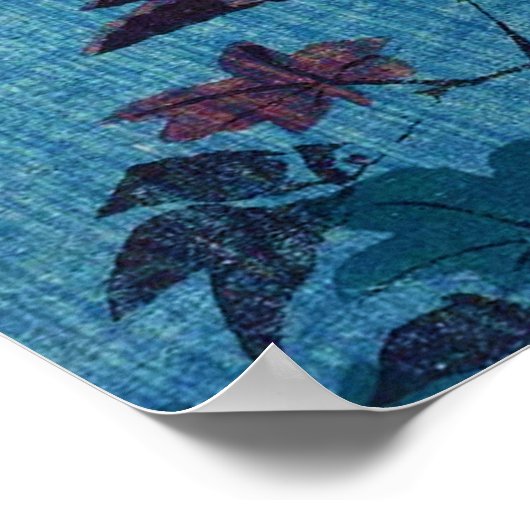 Uil op Maple Branch onder Volle Maan, Hiroshige Poster (Hoek)