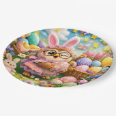 Uil op Pasen feest bord (Gekanteld)
