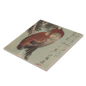 Uil op Pine door Ichiryusai Hiroshige Tegeltje (Zijkant)