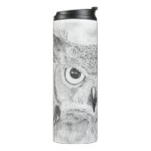 Uil op thermische tuimelaar thermosbeker (Gedraaid links)