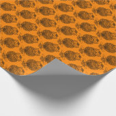 Uil (oranje) - Inpakpapier (Hoek)