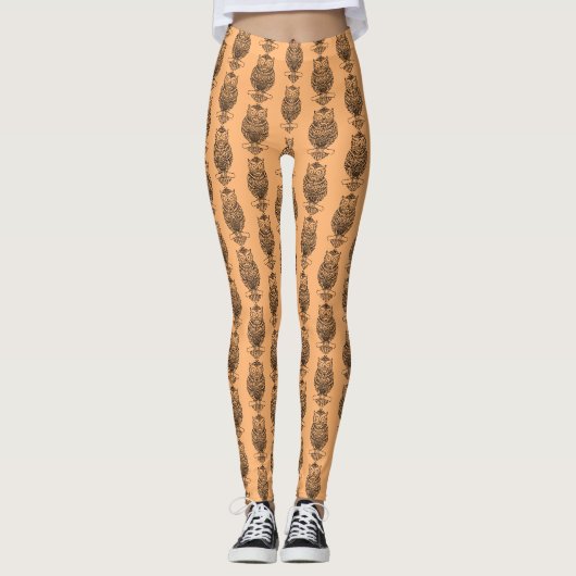 Uil (oranje) - Leggings (Voorkant)
