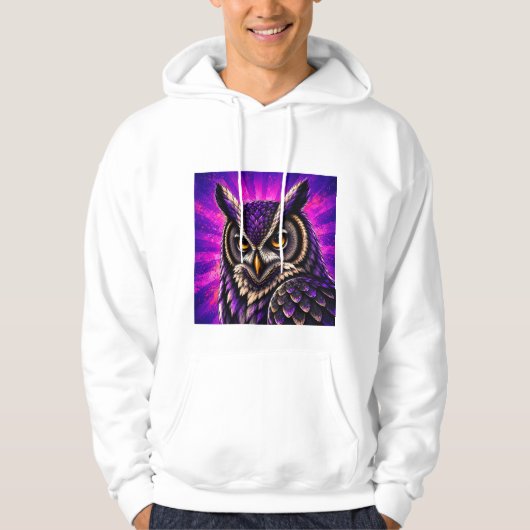 Uil Oude Wilde Dieren Hoodie (Voorkant)