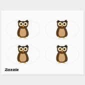 Uil Ovale Sticker (Vel)