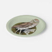 Uil Papieren Bordje (Gekanteld)