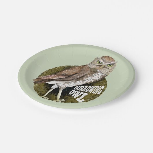 Uil Papieren Bordje (Gekanteld)