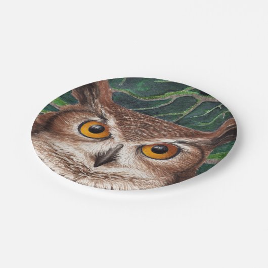 Uil Papieren Bordje (Gekanteld)