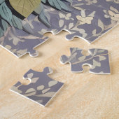 Uil Pastel Floral William Morris geïnspireerd Legpuzzel (Zijkant)