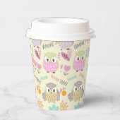 Uil Pastel Geel Papieren Bekers (Rechts)