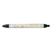 Uil pastel geel zwarte inkt pen (Voorkant)