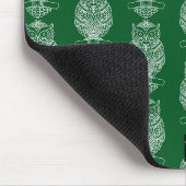 Uil (patroon donkergroen) - Muismat (Hoek)