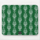 Uil (patroon donkergroen) - Muismat (Voorkant)