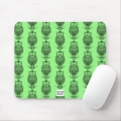 Uil (patroon neon groen) - Muismat (Met muis)