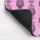 Uil (patroon roze) - Muismat (Hoek)
