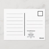 Uil (patroonzwart) - Briefkaart (Achterkant)