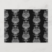 Uil (patroonzwart) - Briefkaart (Voorkant)