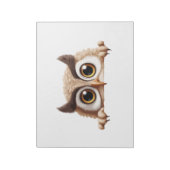 Uil Peeking Schattige Schattig Grappig Dier Cartoo Notitieblok (Linkerzijde)