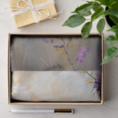 Uil Perched Purple Flowers Schilderij Decoupage Tissuepapier (Geschenk)