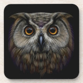  Uil Portret Onderzetter | tijdloze uilenset (Voorkant)