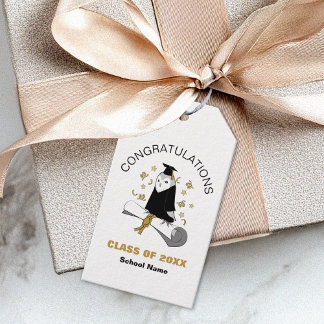 Uil Preschool / Kindergarten Afstudeerfeest Cadeaulabel