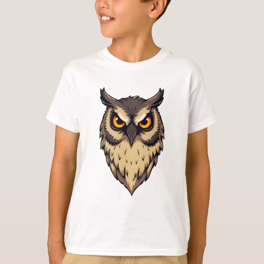 Uil Print Design T-shirt (Voorkant)