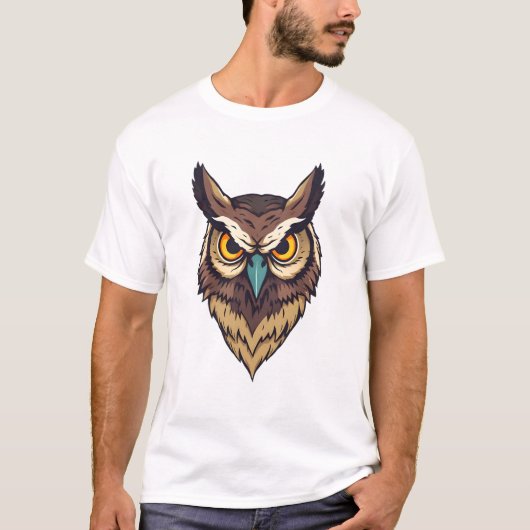 Uil Print Design T-shirt (Voorkant)