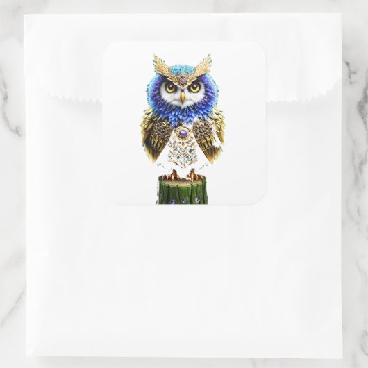 Uil Protocol  Vierkante Sticker (Tas)