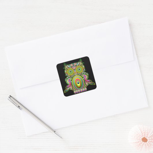 Uil Psychedelic Popart Sticker (Envelop)