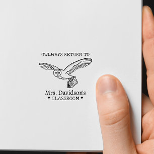 Uil Pun Teacher Appreciation Book Stamp Zelfinktende Stempel