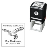 Uil Pun Teacher Appreciation Book Stamp Zelfinktende Stempel (In situ)