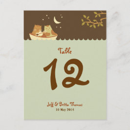 Uil & Pussycat verhalenboek bruiloft (blauw en bru Briefkaart