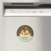 Uil & Pussycat verhalenboek bruiloft (blauw en bru Magneet (Insitu (Vaatwasser))