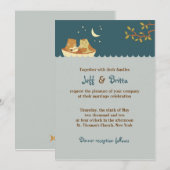 Uil & Pussycat verhalenboek bruiloft (Zee blauw) Kaart (Voorkant / Achterkant)