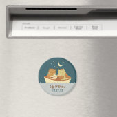 Uil & Pussycat verhalenboek bruiloft (Zee blauw) Magneet (Insitu (Vaatwasser))