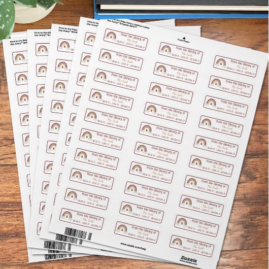 Uil Rainbow Teacher Classroom Library Budget Label