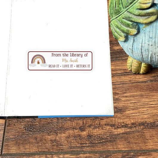 Uil Rainbow Teacher Classroom Library Budget Label