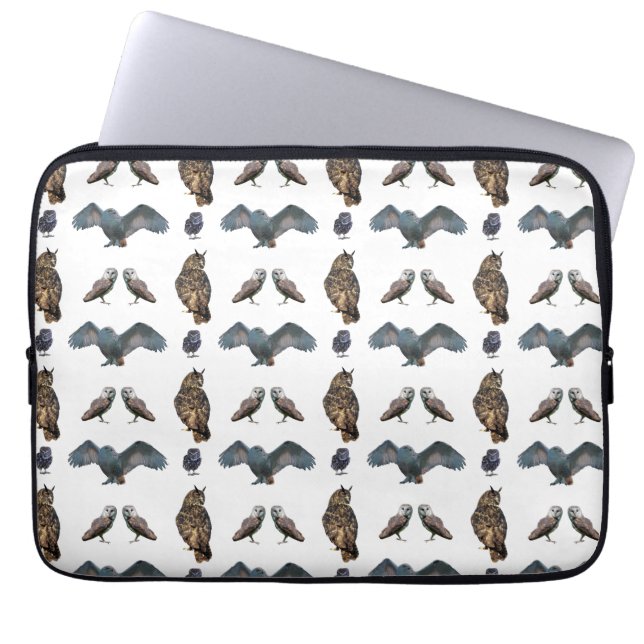 Uil Razernij Laptop Hoes (kies kleur) (Voorkant)