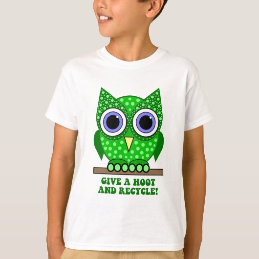 uil recyclen t-shirt (Voorkant)