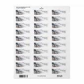 Uil retouradreslabels | Winter Bergbos Etiket (Full Sheet)